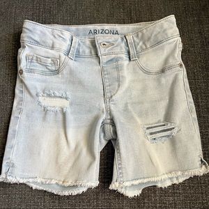 Girls Arizona midi jean short light washes size 7